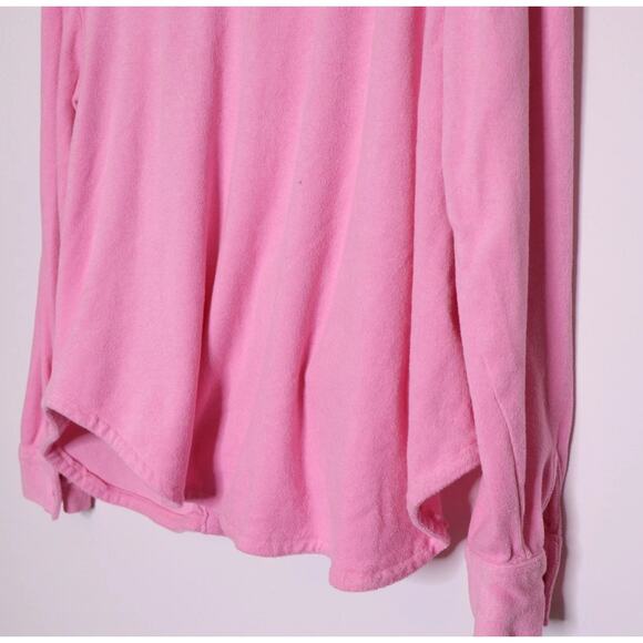 EUC Good American Pink Terry Cloth Swim Coverup Shacket Size 3/4 or Lg / XL - Picture 5 of 9